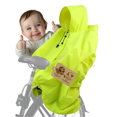 Produktbild von BAMBINIWELT Regencape REGENPONCHO Regenverdeck für Kinderfahrradsitz Fahrradsitz Römer Reflektorstreifen Regenschutz