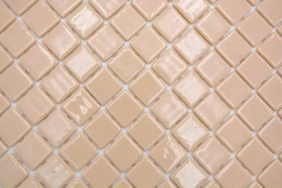 Produktbild von Handmuster Mosaikfliese Poolmosaik Schwimmbadmosaik Beige Cream Dusche Wand SPAIN - MOS220-25831U_m