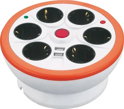 Produktbild von Garza - 420011 – Steckdosenleiste 6-fach mit Schalter, USB und guardacable (1,4
