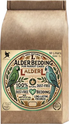 Produktbild von Erlenholzspäne, Größe L - Natursubstrat für Papageien, 10 Liter