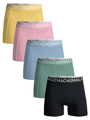 Produktbild von Muchachomalo Herren Boxershorts – 5er Pack – Baumwolle Stretch – Bequeme Unterwäsche – Größe XL - LCSOLID1010-162