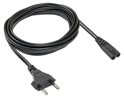 Produktbild von Akyga AK-RD-01A Netzkabel für Laptop 2 Pin Polig IEC C7 / CEE 7/16 Europlug 1.5m