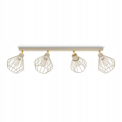 Produktbild von Luxolar LED Deckenlampe 4-flammig E27 aus Metal Draht im Edison-Stil - Verstellbar Hängelampe für Schlafzimmer, Küche über Esstisch Wohnzimmer