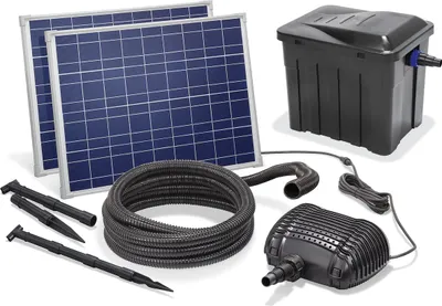Produktbild von esotec Solar Außen Teichfilter-Set Premium 70/3400 | 4-Stufen-Filterung 101071