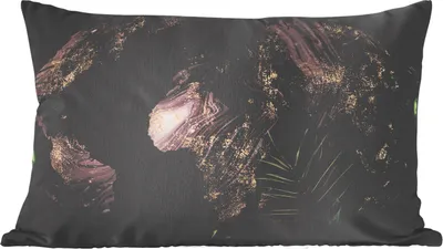 Produktbild von MuchoWow® Zierkissen Sofakissen Wohnzimmer Dekokissen 50x30 cm Weltkarte - Lila - Gold - Wohnzimmerdekoration - Polster mit Photo