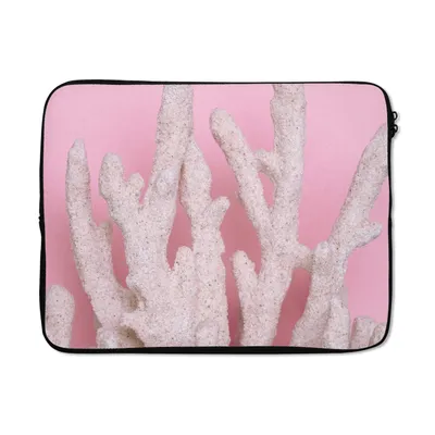 Produktbild von MuchoWow® Laptop Hülle 17 Zoll Laptoptasche Koralle - Rosa - Sommer - Zipper - Schutzabdeckung