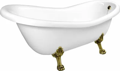 Produktbild von RECTIME freistehende Badewanne 160 x 73 x 82 cm, Füße Bronze