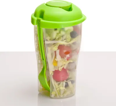 Produktbild von Salat 2 Go Becher mit Dressingbehälter