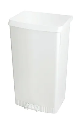 Tritt-Mülleimer mit Beutelhalter Weiß   VB 205075