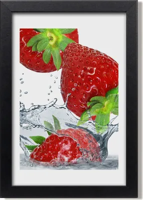 Produktbild von Bild 20x30 MDF-Rahmen, Wandkunst Erdbeeren
