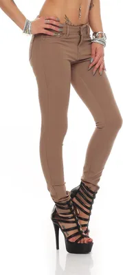 Obrázek produktu pro Dámské Jeggings Hipsters tmavě béžové XL/42