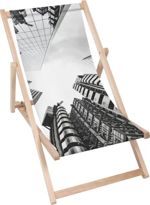 Immagine prodotto di Sdraio Dreamroots pieghevole in legno, legno di faggio fino a 130 kg, sdraio pieghevole con regolazione dell'inclinazione dello schienale in 3 fasi, ConcreteJungle