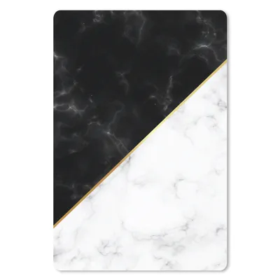 Produktbild von MuchoWow® Mauspad Mousepad Marmor - Weiß - Schwarz - Gold 40x60 cm - Mousepads - Maus Mat - Pad - Mausunterlage - Schreibtisch Accesoire