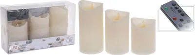 Immagine prodotto di Candela LED, set di 3, con timer, avorio
