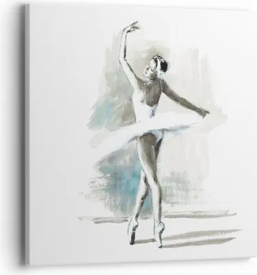 Produktbild von Bild auf Leinwand - Leinwandbild - Einteilig - Ballerina Tanz Frau - 40x40cm - Wand Bild - Wanddeko - Wandbilder - Leinwanddruck - Bilder - Wanddekoration - Leinwand bilder - Wandbild - AC40x40-4953