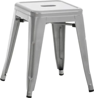Immagine prodotto di Sgabello moderno impilabile - sgabello da bar - design salvaspazio | Colore: argento