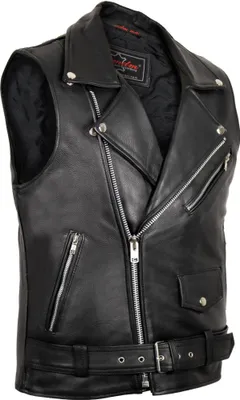 Produktbild von Rockerweste Lederweste Bikerweste Motorrad Kutte Rock Lederkutte Biker Chopper(2XL)