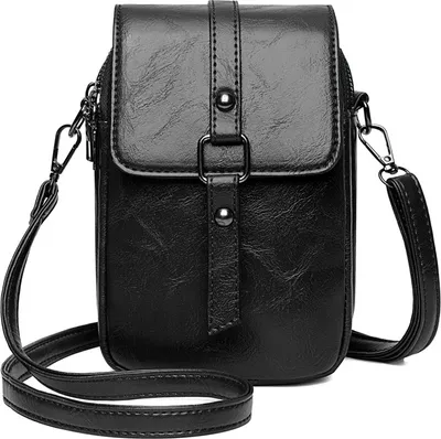 Produktbild von Vintage Klein Leder Handytasche Damen Tasche Umhängetasche Crossbody Bag