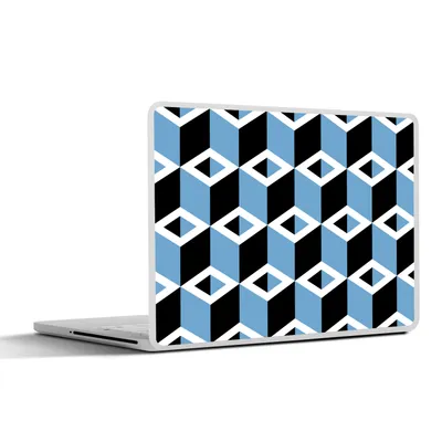 Produktbild von MuchoWow® Laptop Aufkleber Sticker Cover Blöcke - Muster - 3D 25x18 cm - Laptop-Deko