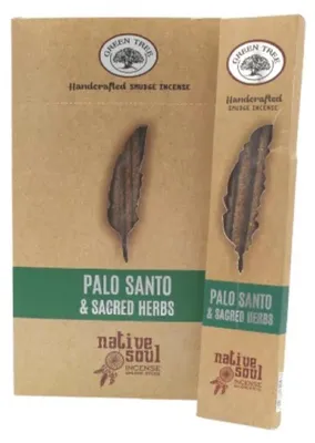 Produktbild von Räucherstäbchen Green Tree Native Soul Smudge "Palo Santo & Sacred Herbs" 15gr. (8 Sticks)