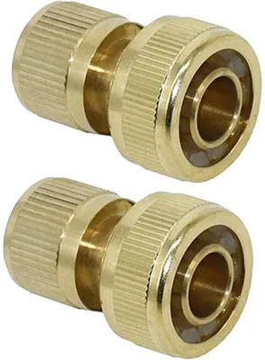 Produktbild von Gartenzubehör - 19 mm Metallischer Schnellkuppler - Wasserhahnanschluss - Langlebig und wasserdicht - einfache Installation - 2 Stück - Wasserhahnschluss