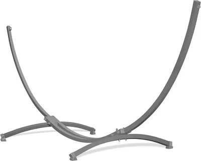 Produktbild von Gestell Outdoor Hängemattengestell XXL 365cm, 220kg I Gestell für Hängematten, Rahmen aus Stahl wetterfest (Grau)