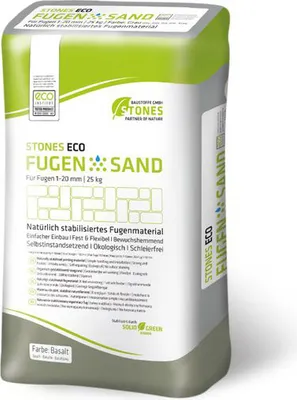 Produktbild von Stones Eco Fugensand 1-20 mm 25kg Basalt