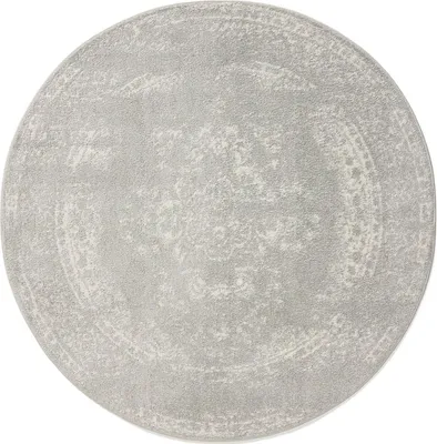 Produktbild von benuta Vintage Teppich Wohnzimmer Sia Taupe ø 120 cm rund Wohnzimmerteppich Schlafzimmer weich orientalisch