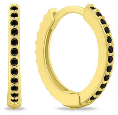 Produktbild von Goldplattierte Ringe mit schwarzen Zirkonia EA1280YBC