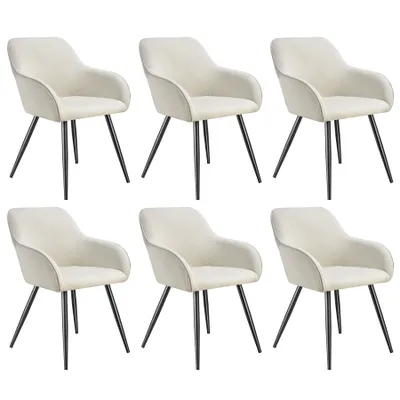 Produktbild von tectake® Esszimmerstuhl Marilyn gepolstert, in Cordoptik 58 x 62 x 82 cm