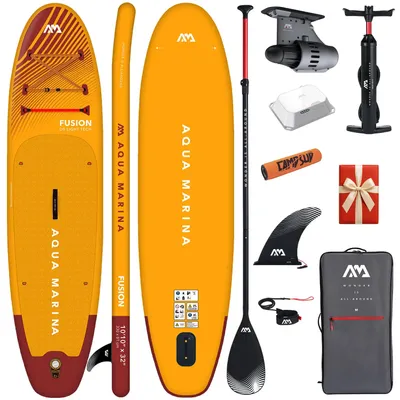 Produktbild von Deska SUP Aqua Marina Fusion 330 cm z silnikiem Bluedrive S| + BOJKA NA WIOSŁO + prezent