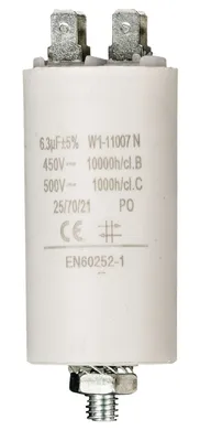 Zdjęcie produktu dla Fixapart W1-11007N, Fixed capacitor, Cylindryczny, Biały, 6300 nF, 5%, 450 V