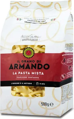 Produktbild von 12x Il Grano Di Armando La Pasta Mista Italienischer Weizen Bronze gezeichnet 100% Italienische Pasta 500g