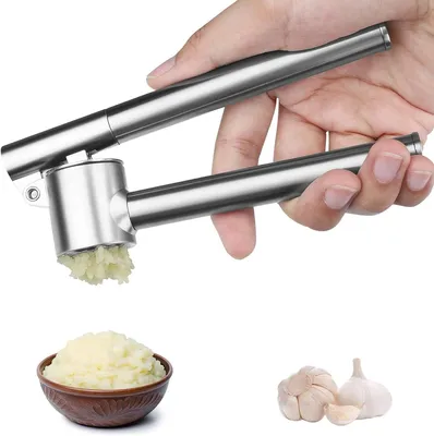 Produktbild von Edelstahl Knoblauchpresse, Professionelle Handbetrieb, Tragbar, Leicht zu Reinigen, Langlebig Küchengerät