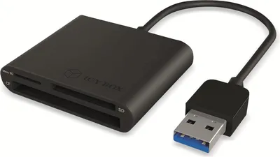 Obrázok produktu pre ICY BOX IB-CR301-U3, CF, Microsd (transflash), SD, SDHC, SDXC, Čierna, 5000 Mbit/s, 2 GB, USB 3.2 Gen 1 (3.1 Gen 1), 44 mm