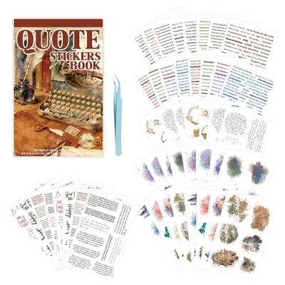 Productafbeelding van Stickerbuch mit Zitaten - 1100+ PET Sticker auf 48 Blatt - Für Journaling