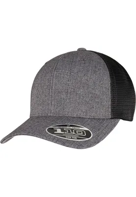 Produktbild von FLEXFIT 110MT | 110 Mesh 2-Tone Cap - Farbe: Melange Charcoal/Black - Größe: One Size