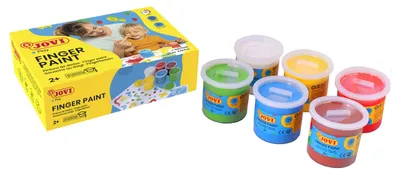 Produktbild von Jovi Fingerfarben 6 Farben à 125 ml für Kinder ab 2 Jahren