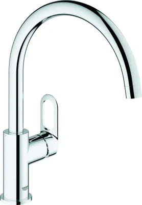 Obrázek produktu pro Grohe BAULOOP jednopáková dřezová baterie DN 15, jednootvorová instalace, vysoká výtoková trubice chrom