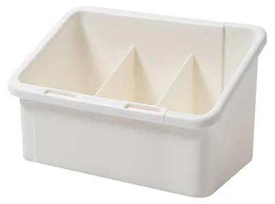 Produktbild von Kosmetikaufbewahrungsbox für Spiegelschrank, verstellbarer Kosmetikorganizer mit 3 Fächern, schlanker, erweiterbarer Make-up-Pinselhalter für Schminktisch, Schlafzimmerschreibtisch