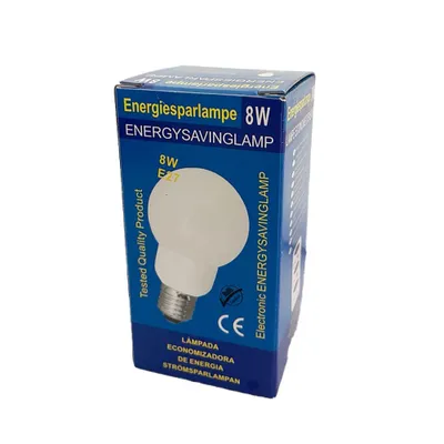 Produktbild von Merkur Energiesparlampe ESL G60 Mini Globe 8W E27 matt 345lm warmweiß 2700K