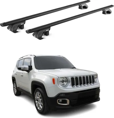Produktbild von Dachträger Grundtäger für Jeep Renegade 2014-2025 90kg Alu Schwarz 2 tlg ABE