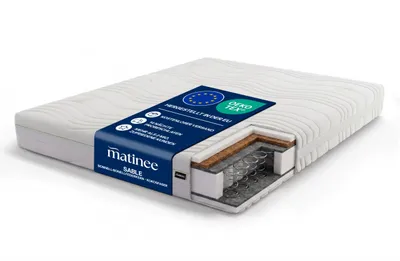 Produktbild von Matratze 100 x 180 cm H3/H4, Bonellfederkern mit Bezug, beidseitig – Sable
