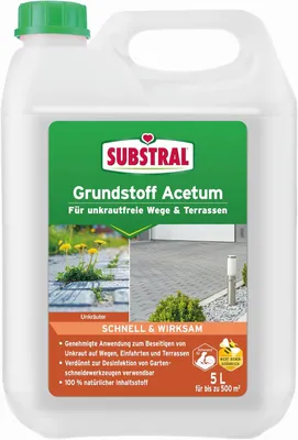 Image de SUBSTRAL® 30620 SUBSTRAL® Grundstoff Acetum Unkrautvernichter 5,0 l