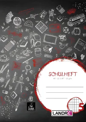 Produktbild von LANDRÉ Schulheft A5, 32 Blatt, 80 g/m², Lineatur 5 (kariert)