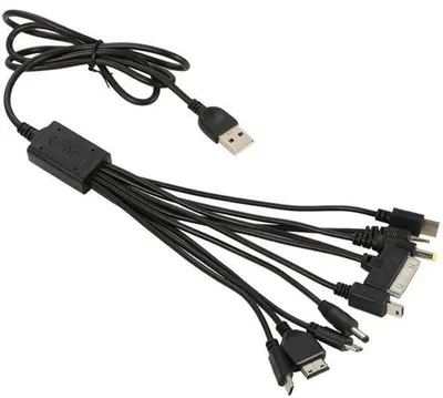 Productafbeelding van 10-in-1 Universele USB-kabel - Oplaadkabel voor Mobiele Telefoons en Bluetooth Apparaten - 100 cm