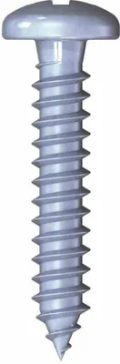 Produktbild von Blechschrauben PanHead 3,5 x 19 Paket 100 Stück, DIN7981 Stahl, verzinkt, blau passiviert.