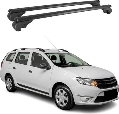 Image de Barres de toit Transversales pour Dacia Logan MCV 2012-2024 Aluminium Noir