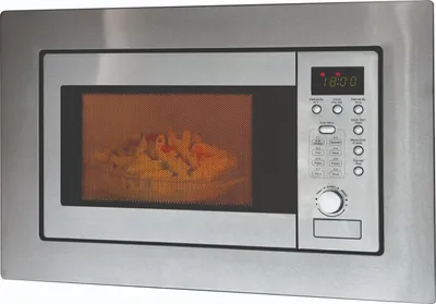Produktbild von Bomann MWG 2215 EB Einbau-Mikrowelle, Edelstahldekor, 800 Watt, 20 l Volumen, 46,5 cm Breite, Auftauautomatik, Grillfunktion