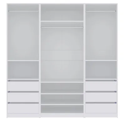 Produktbild von Marmex Möbel Garderobenschrank TRES SET T Weiß 200 x 206 x 51 cm